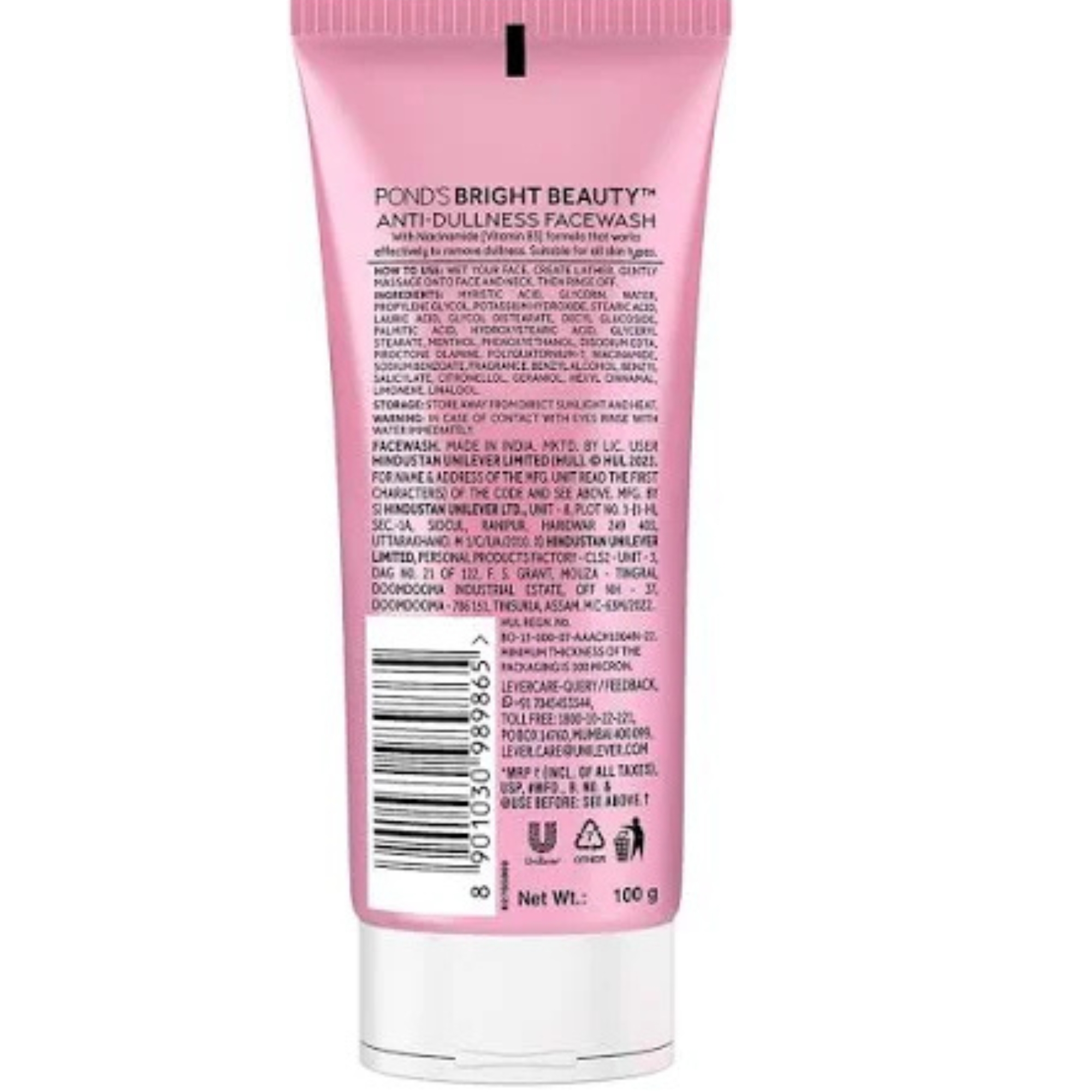 Ponds Bright Beauty Facewash with Niacinamide for Glass Skin-like Shine – 100 g