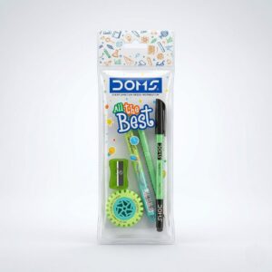 DOMS All The Best Stationery Kit (Pen, Pencil, Eraser, Sharpener Scale Set)