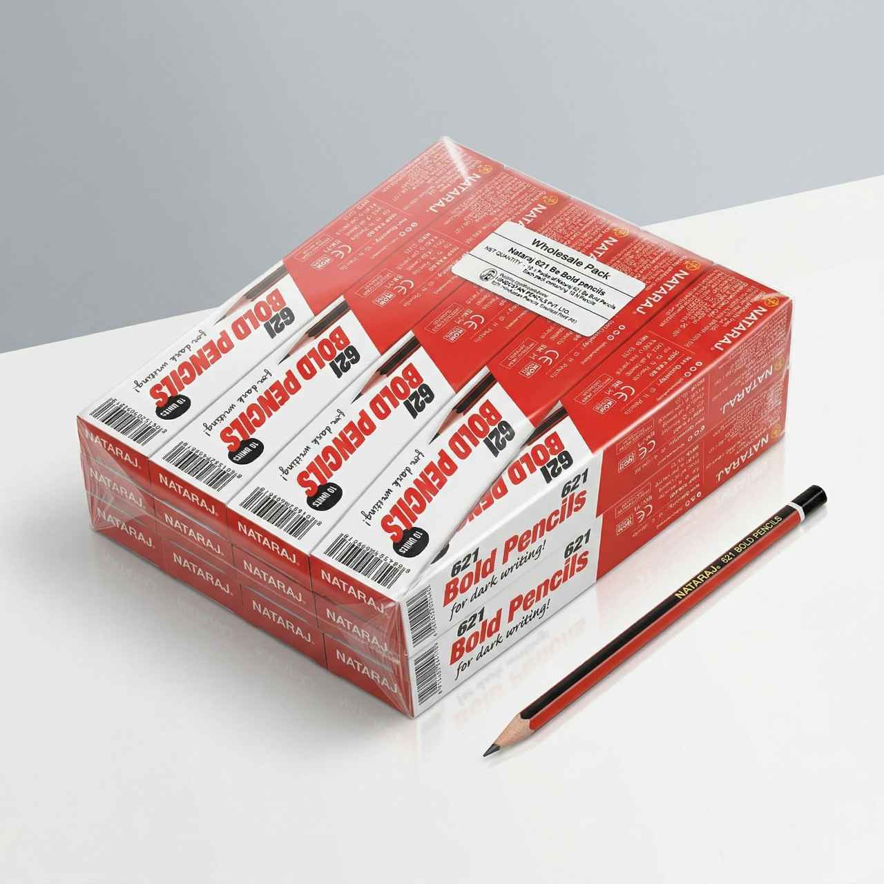 Nataraj 621 Bold Pencils Pack of 10 (Premium Writing Pencils)
