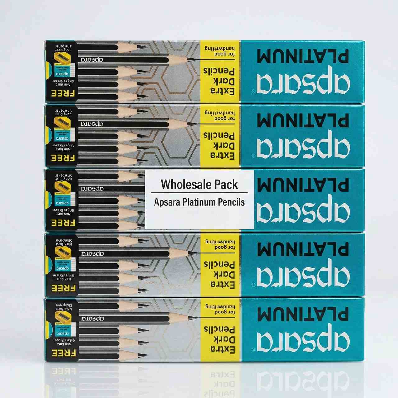 Apsara Platinum Extra Dark Pencils Pack of 10 (Premium Writing & Drawing)